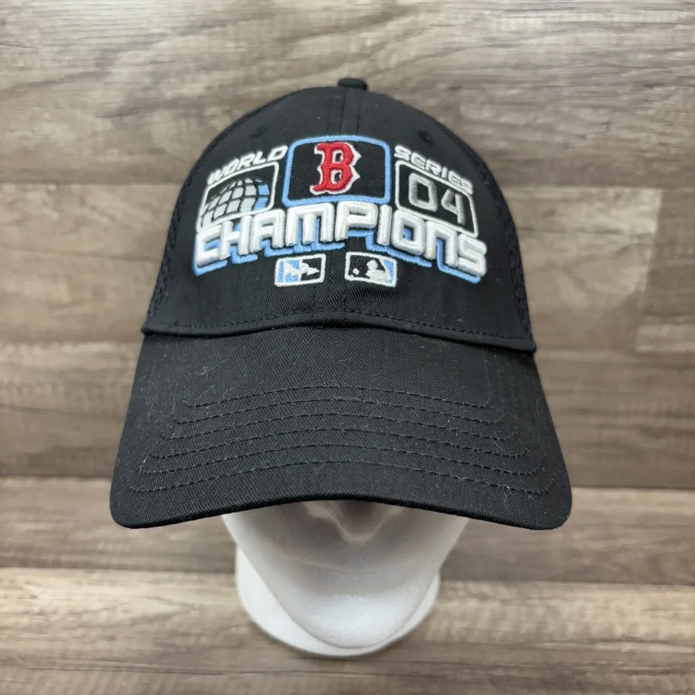 Boston Red Sox 2004 World Series Champs New Era Cap Hat Black Stretch One Size